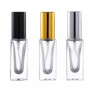 premium 5ml glass perfume bottle – gold / black / silver atomizer